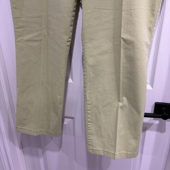 Gerry Weber Light Green Trousers 5-Pocket Design Cotton Blend Stretch Straight - Picture 3 of 9